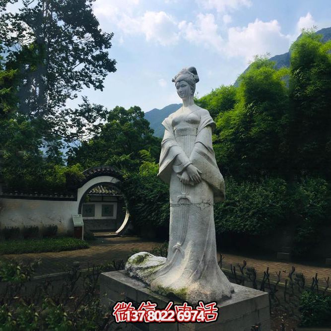 纪念王昭君汉白玉雕塑 纪念王昭君汉白玉雕塑