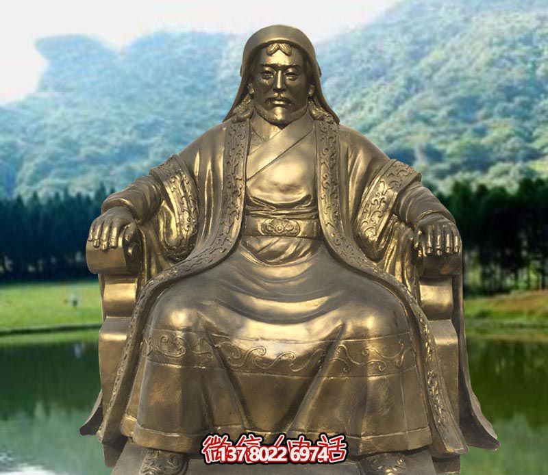 经典铜雕成吉思汗