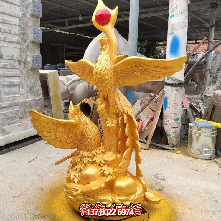 不锈钢凤凰雕塑，给你的户外广场带来活力