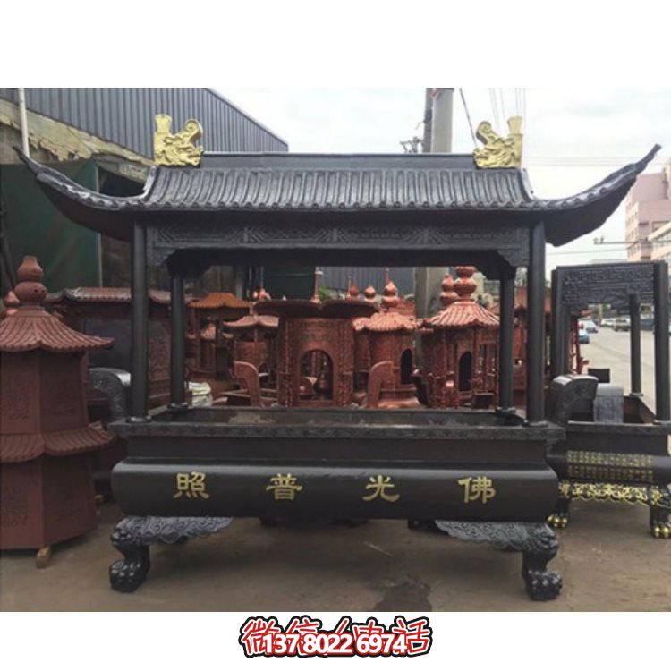 精美铜雕香炉，装点您的景区、寺庙、户外