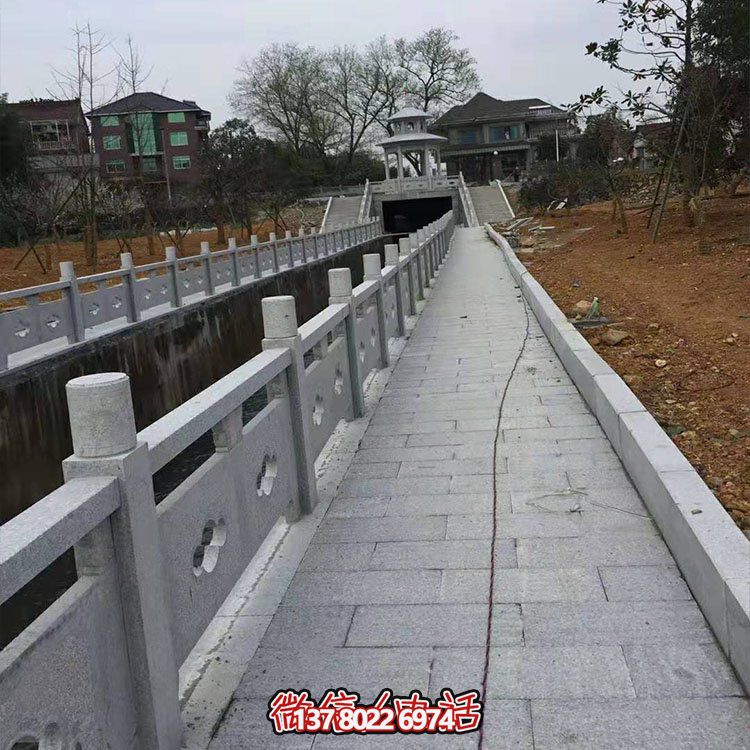 精美大理石护栏雕塑，点缀河道户外环境