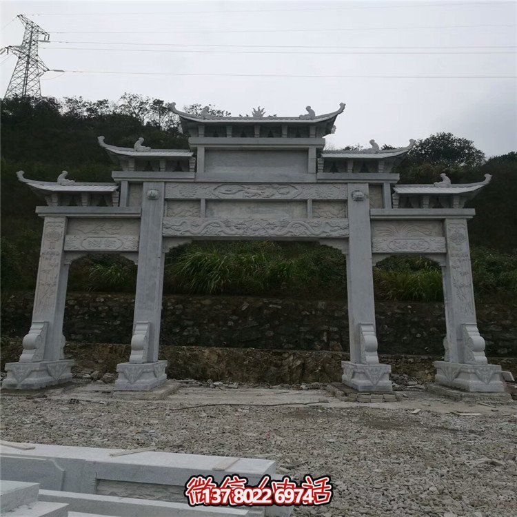 大型石雕牌坊，给你一个美丽的家园
