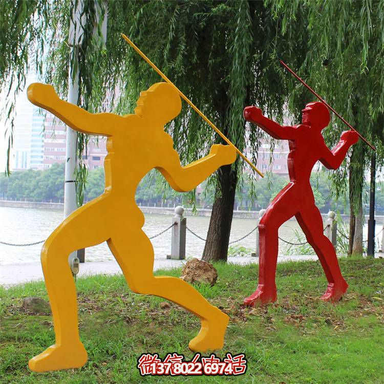 精美抽象不锈钢剪影人物雕塑