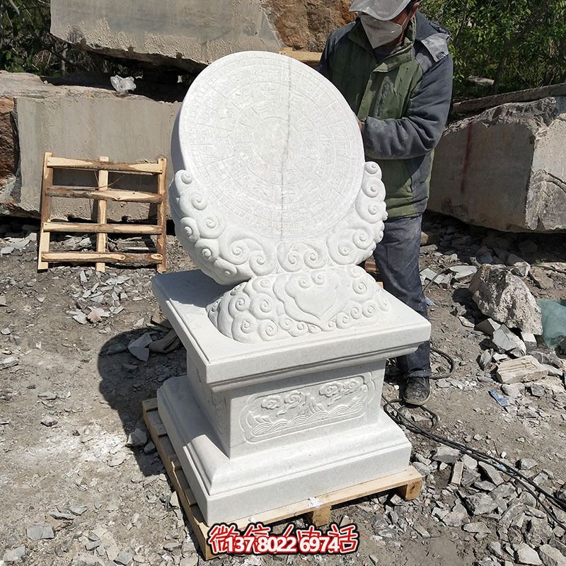 精美的校园汉白玉浮雕计时器日晷雕塑 精美的校园汉白玉浮雕计时器日晷雕塑