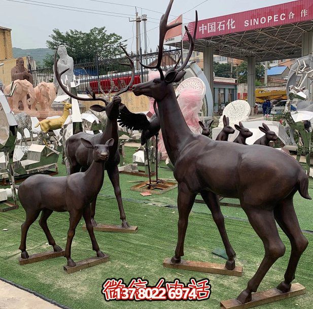 大型仿铜玻璃钢摆件，非凡园林景观户外装饰