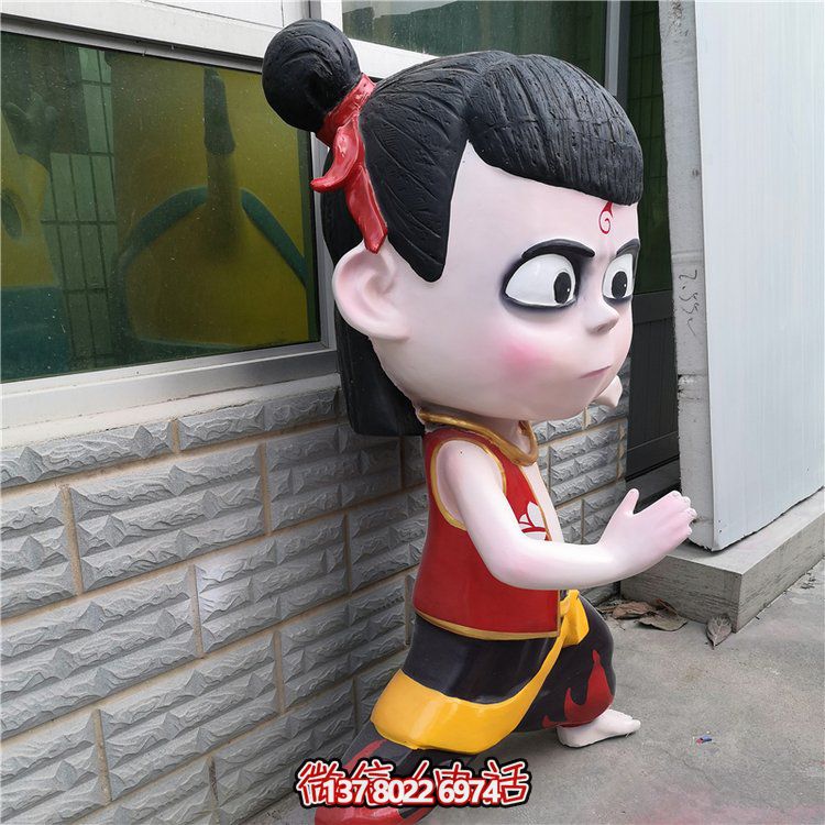 哪吒玻璃钢小摆件