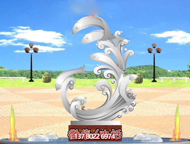 玻璃钢雕塑鱼跃龙门传承古老传统，展示创意美感