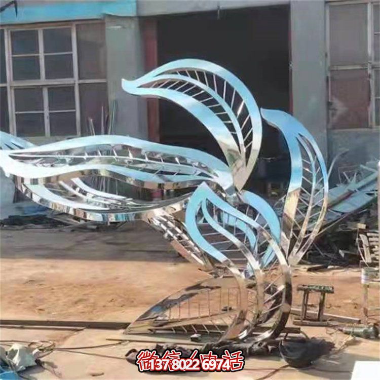 雕塑树叶不锈钢装饰镂空广场小区