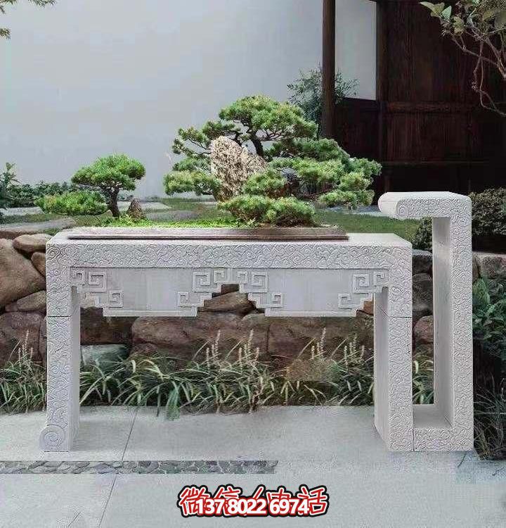 大理石浮雕雕塑花架景观盆景，精致的别墅室内景观装饰
