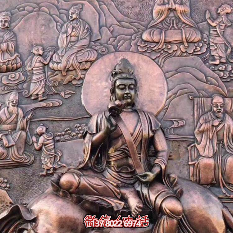 景区广场摆放大型紫铜锻铜浮雕中式壁画