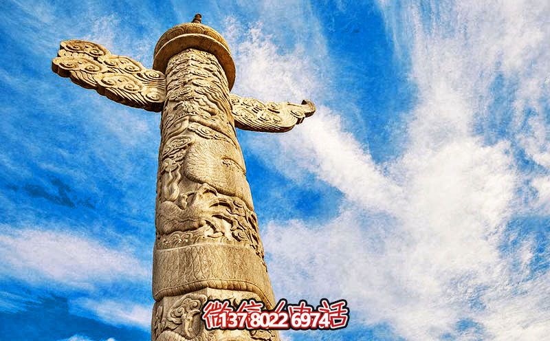 旅游景点广场摆放大理石华表雕刻