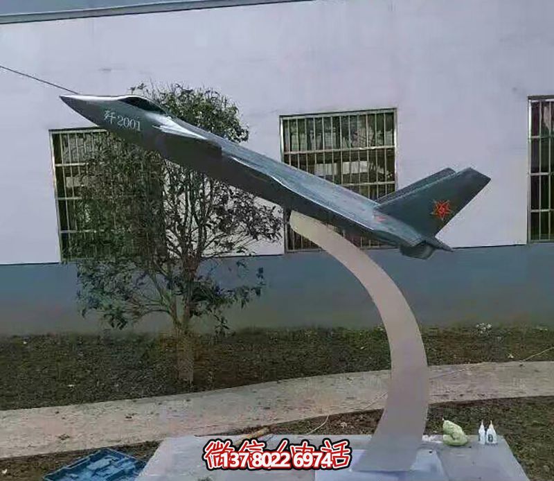 别墅街边创意不锈钢抽象飞机雕塑 别墅街边创意不锈钢抽象飞机雕塑