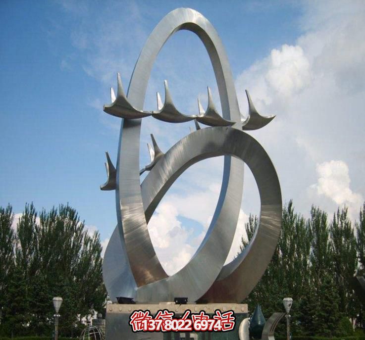 城市标志不锈钢创意现代大雁雕塑 城市标志不锈钢创意现代大雁雕塑