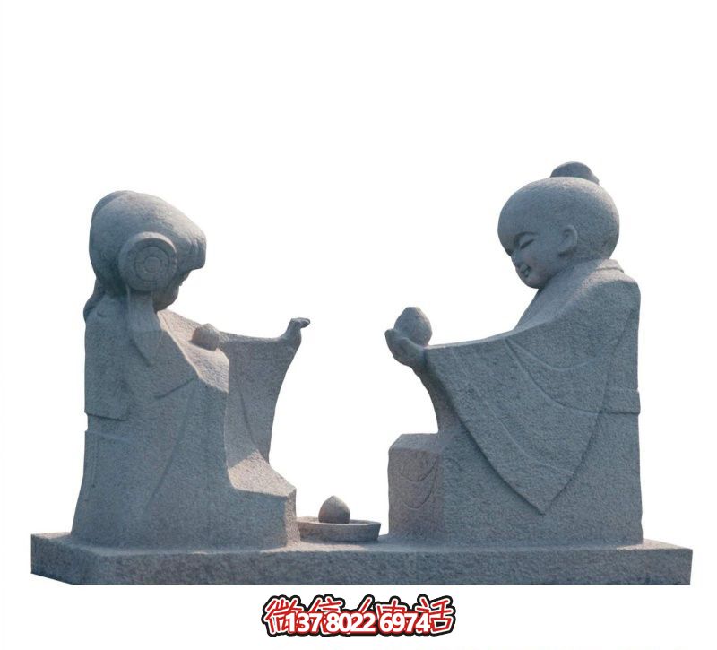户外公园大理石石雕孔融让梨雕塑 户外公园大理石石雕孔融让梨雕塑