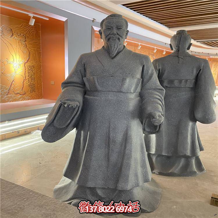 景点展览馆室内装饰花岗岩雕刻古代人物雕塑