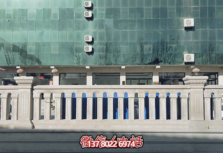 城市街道大理石围栏镂栏杆摆件