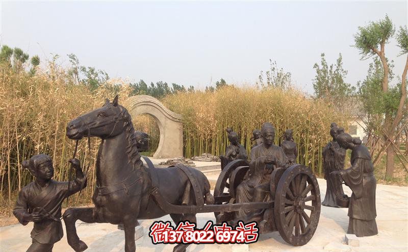 酒店文化广场仿古马车青铜马车雕塑 酒店文化广场仿古马车青铜马车雕塑
