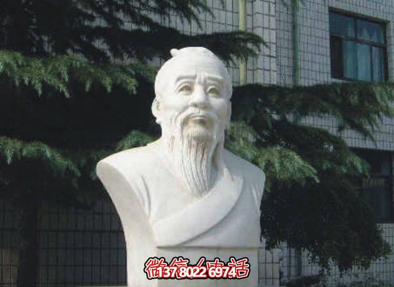 大理石扁鹊头像石雕医学院扁鹊雕塑