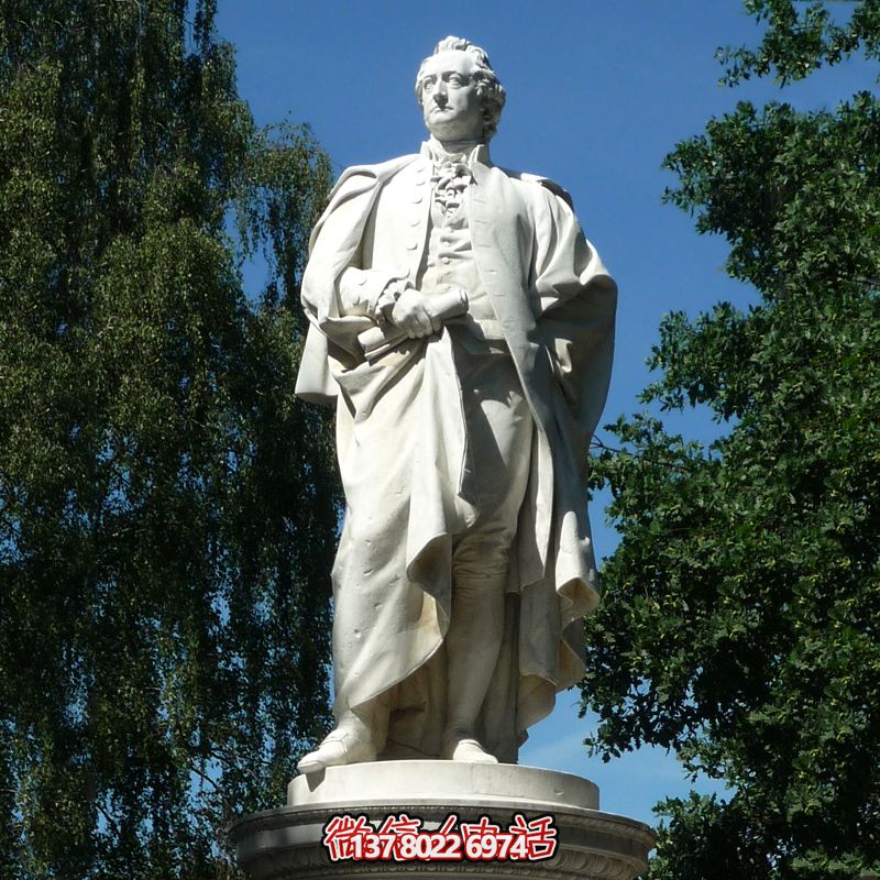 汉白玉广场世界著名科学家歌德雕塑 汉白玉广场世界著名科学家歌德雕塑