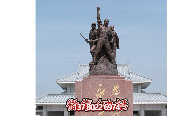 广场抗战时期人物纪念铜雕抗战雕塑