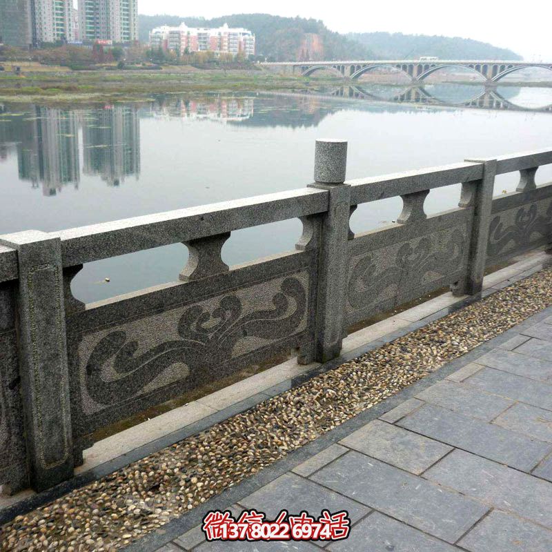 公园湖边大理石浮雕花纹栏板栏杆 公园湖边大理石浮雕花纹栏板栏杆