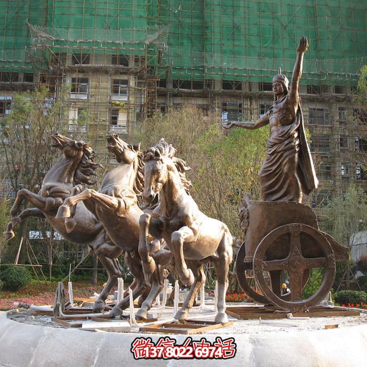 玻璃钢太阳神阿波罗战车广场步行街景区雕塑