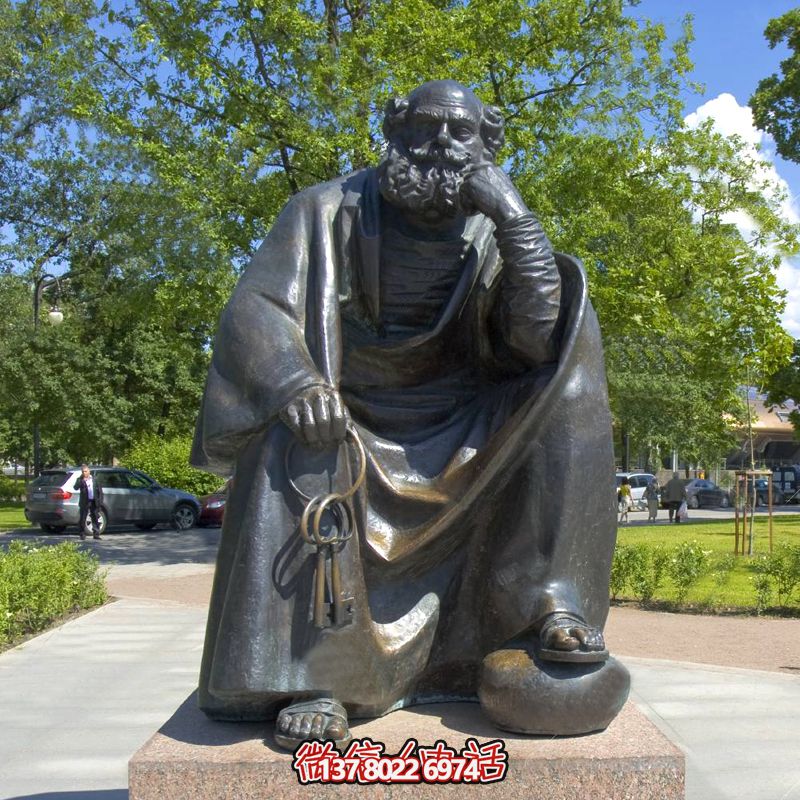 公园铜雕世界名人俄国批判现实主义作家托尔斯泰雕塑 公园铜雕世界名人俄国批判现实主义作家托尔斯泰雕塑