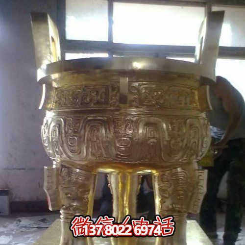 铜雕大型双耳户外寺庙祈福香炉
