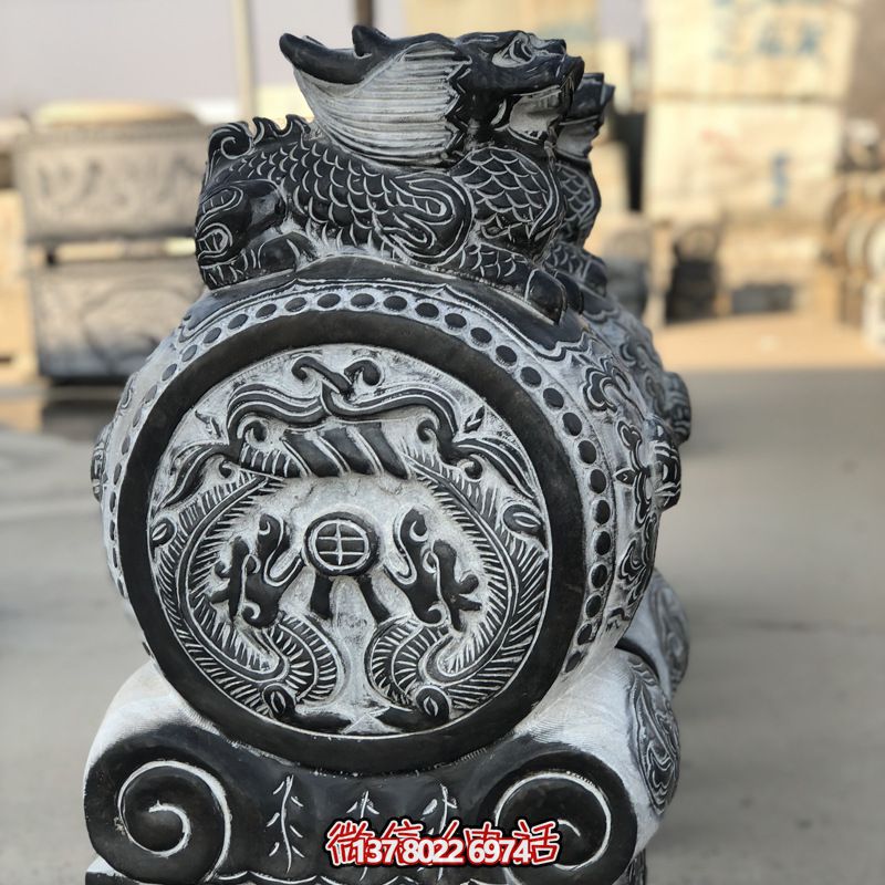 石雕门墩抱鼓石一对家用门口青石仿古做旧石鼓石墩貔貅雕塑 石雕门墩抱鼓石一对家用门口青石仿古做旧石鼓石墩貔貅雕塑