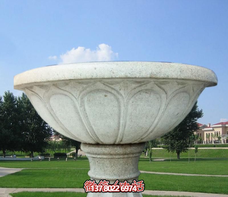大理石花钵户外景观大型摆件花盆雕塑