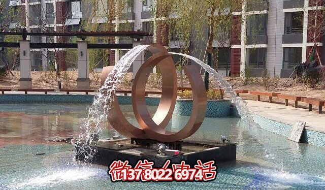 公园不锈钢喷泉雕塑