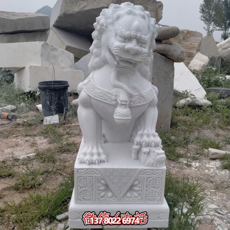 仿古酒店宾馆石雕墓地石狮子雕塑
