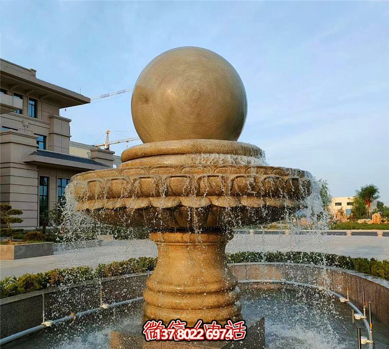小区风水球大理石喷泉雕塑 小区风水球大理石喷泉雕塑