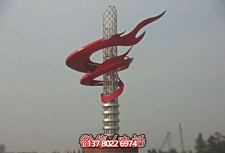 广场户外不锈钢创意玻璃钢火炬雕塑 广场户外不锈钢创意玻璃钢火炬雕塑