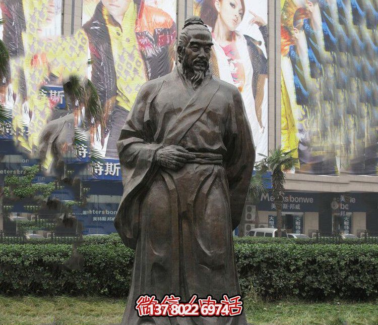 商场商业街铸造古代名人李时珍铜雕塑 商场商业街铸造古代名人李时珍铜雕塑