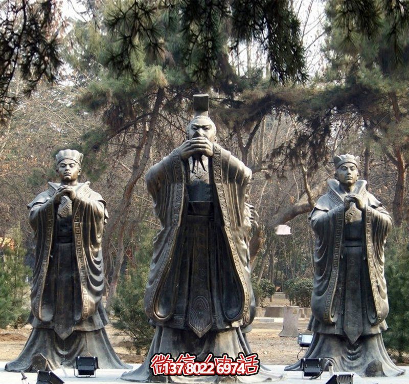 景区广场历史名人刘关张桃园结义人物铜雕塑 景区广场历史名人刘关张桃园结义人物铜雕塑
