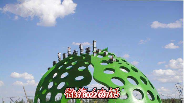 拱门雕塑-公园不锈钢镂空半圆拱门雕塑