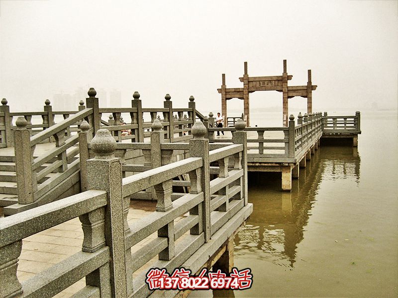 景区湖边码头简易大理石护栏杆 景区湖边码头简易大理石护栏杆