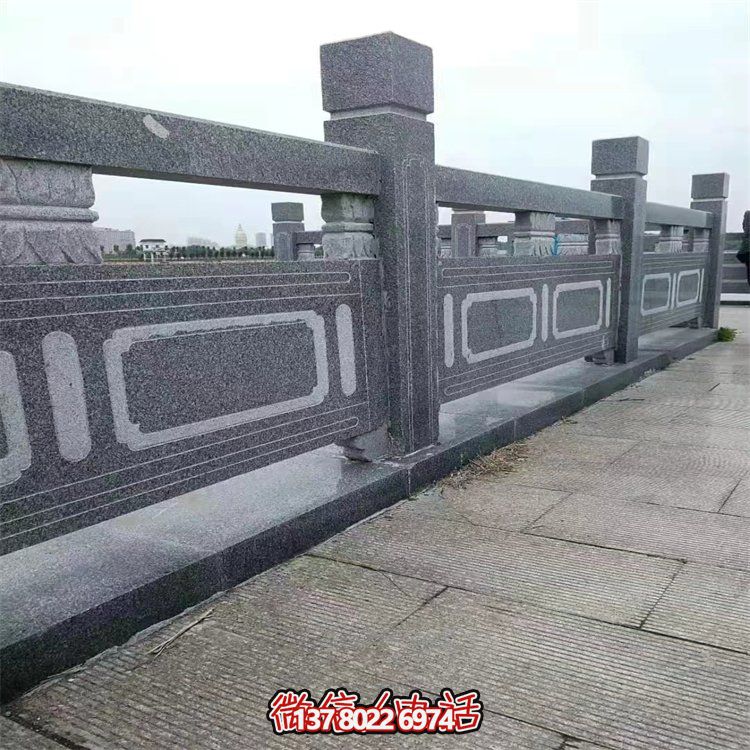 景区河道摆放花岗岩仿古扶手栏板栏杆