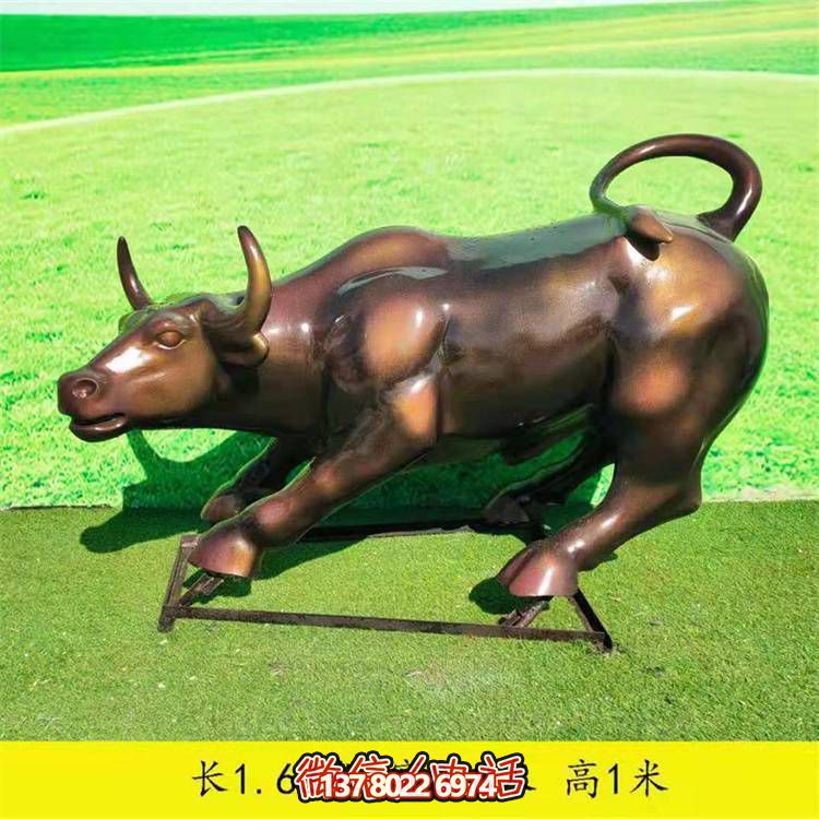 玻璃钢工厂企业大型农耕牛雕塑