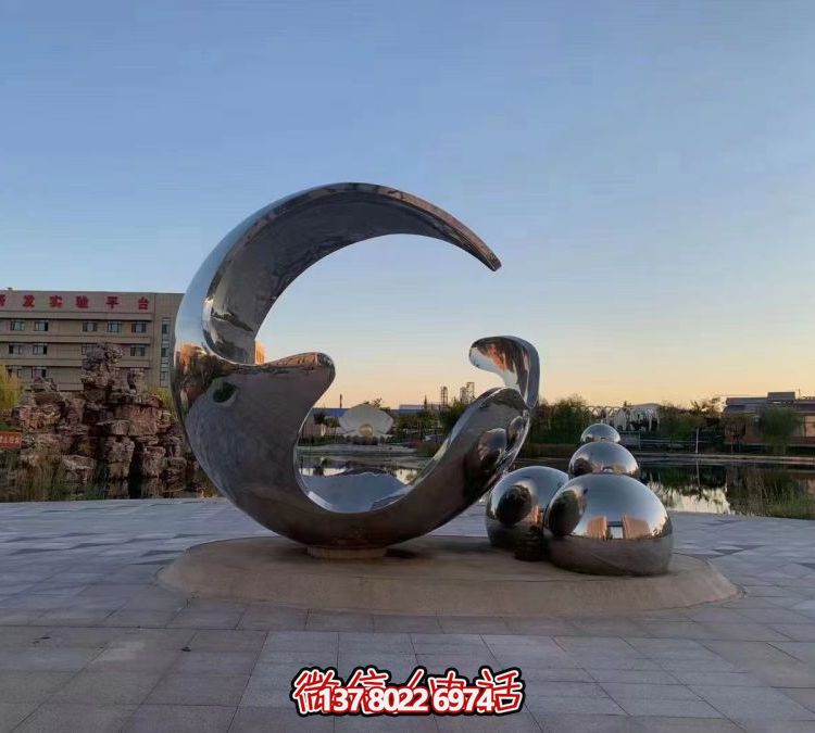 公园摆放不锈钢创意抽象艺术景观雕塑
