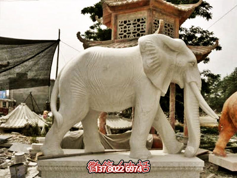 寺庙庭院石雕创意大型户外园林景观装饰品大象雕塑 寺庙庭院石雕创意大型户外园林景观装饰品大象雕塑