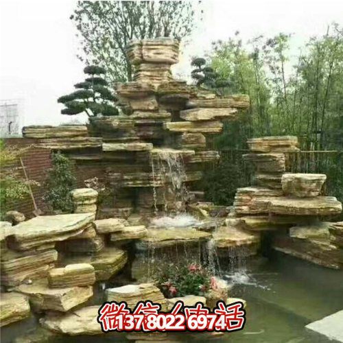 千层石雕天然石雕园林庭院假山雕塑