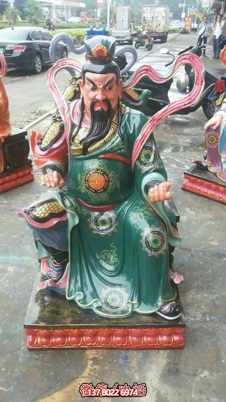 玻璃钢彩绘大型户外庙宇景观太岁雕塑 玻璃钢彩绘大型户外庙宇景观太岁雕塑