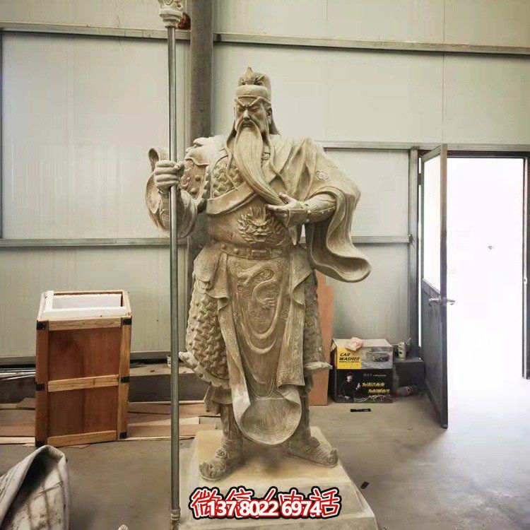 寺庙大型铜雕武财神雕塑摆件