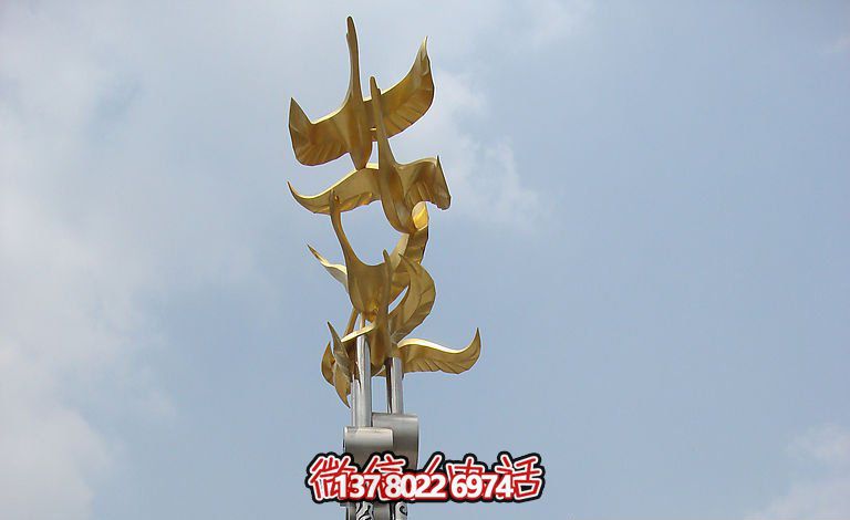 城市不锈钢梦想创意大雁雕塑 城市不锈钢梦想创意大雁雕塑