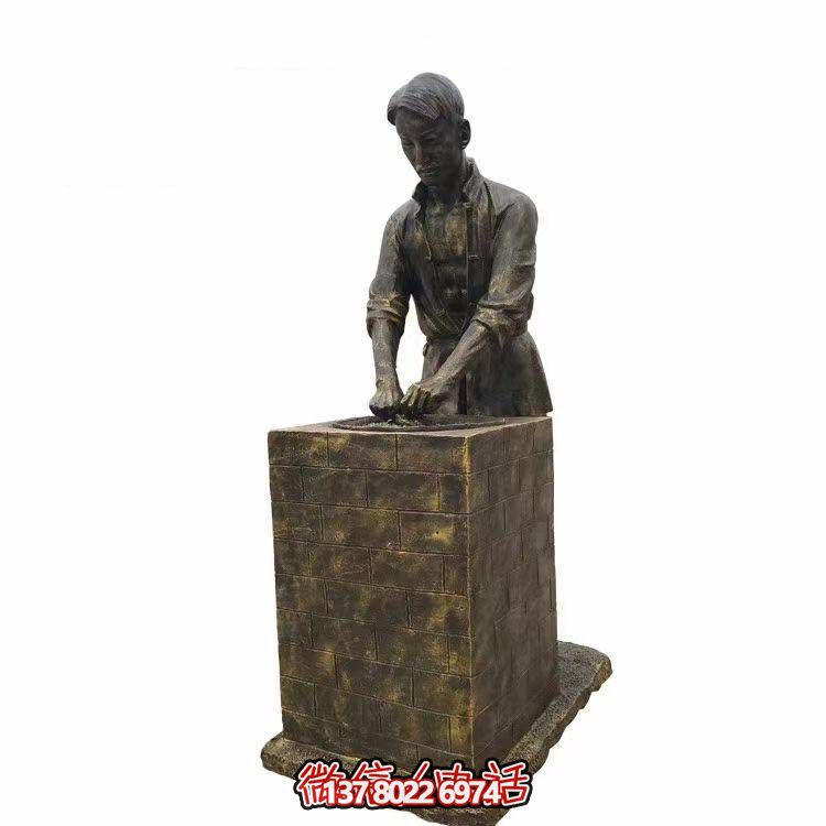 玻璃钢仿铜户外园林景观创意园林人物民俗小品