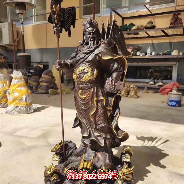 铜雕寺庙宗教大型武财神关公
