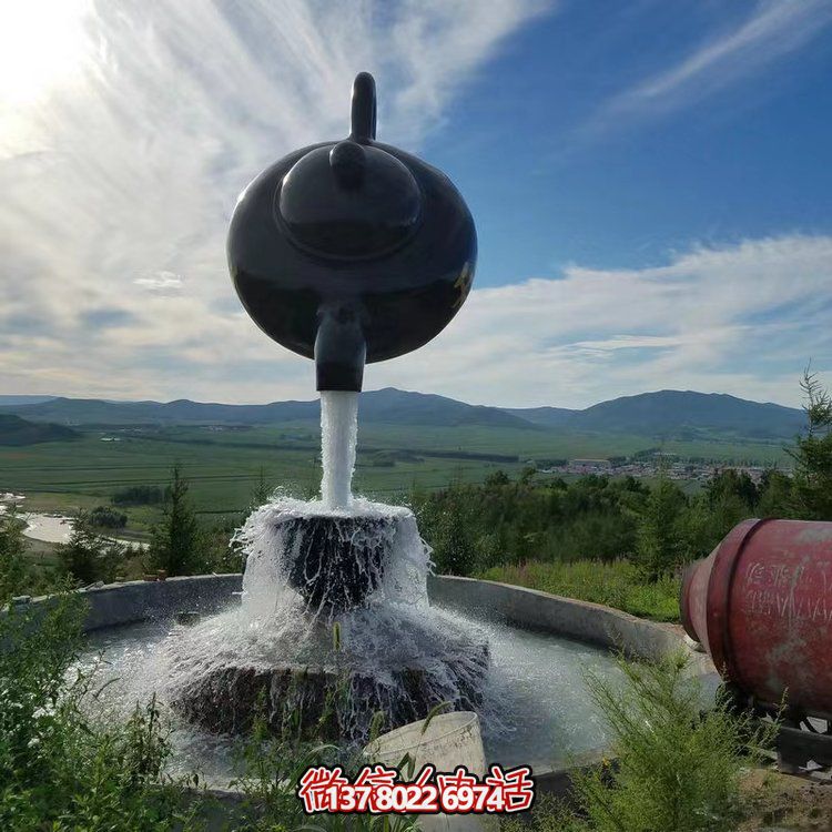 大型玻璃钢悬空流水摆件天壶