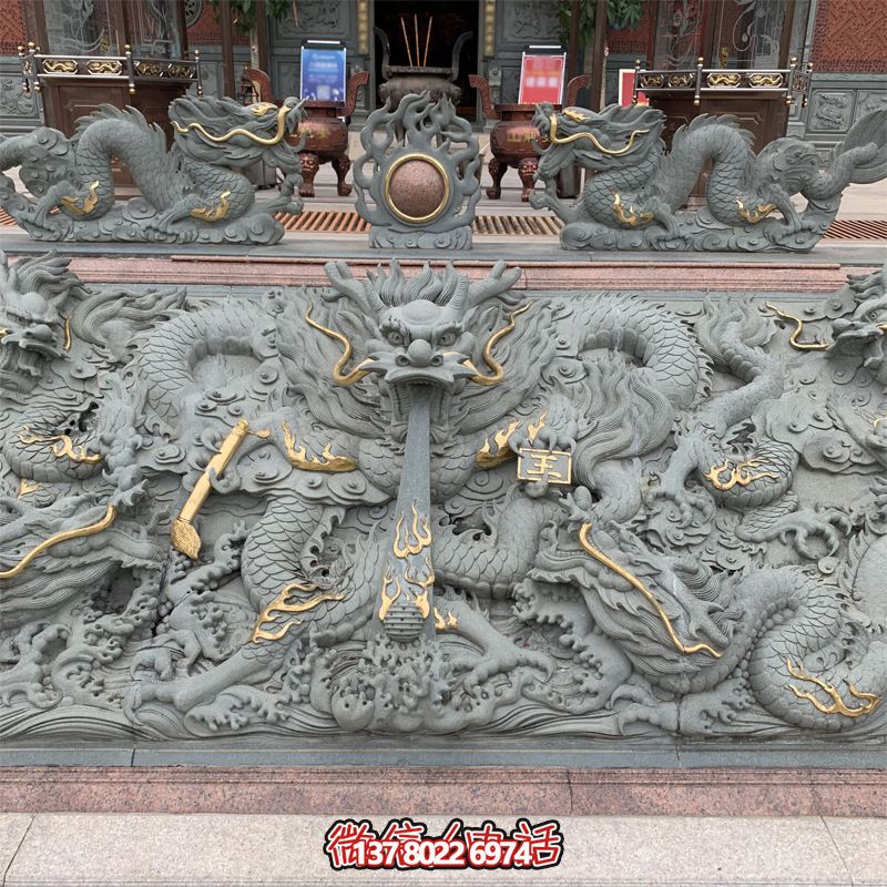 庭院大理石石雕浮雕龙雕塑